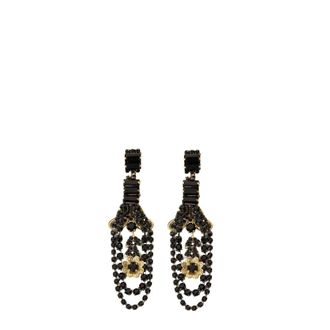 Rada Orecchini con Strass Drappeggiati - - Accessories - Donna - Nero - ONE SIZE
