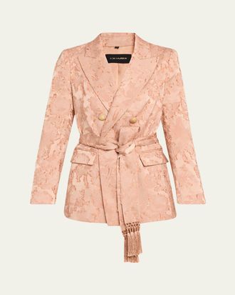 Kobi Halperin Nia Double-Breasted Jacquard Jacket