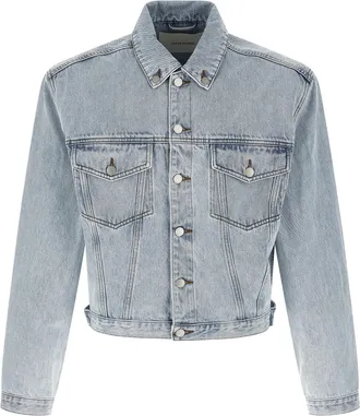 Entire studios Blue Cotton Denim Mens Jacket