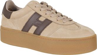 Hogan Cool Leather Accent Suede Low-Top Sneakers