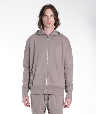 HVMAN Full Zip Sweatshirt In Satellite