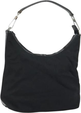 Gucci Pre-owned Nylon Schoudertas - Dames - Vintage Schoudertas - Zwart - ONE Size - Nylon - Vintage