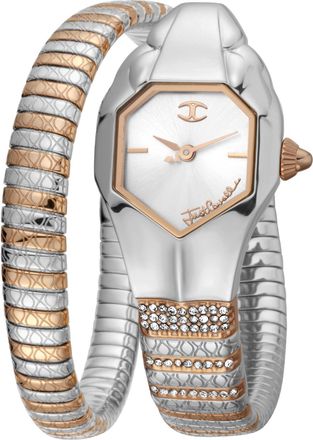 Just Cavalli Womens Glam EVO 2 silver Dial Stainless Steel Bracelet Watch - Silver & Gold - One Size