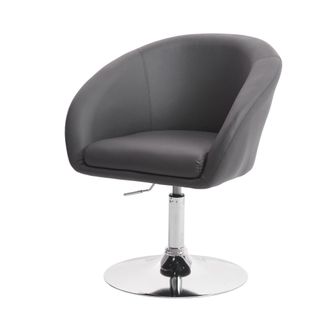 Hhg Silla De Comedor Hhg 247, Silla De Cocina Silla Giratoria Silla De Sal&oacute;n, Giratoria Regulable En Altura, Polipiel Gris