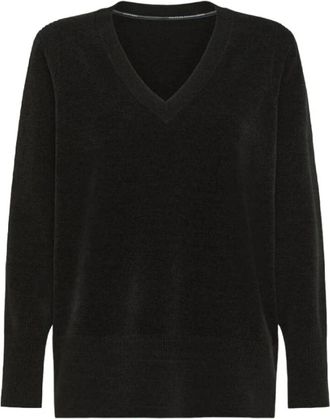 Roberto Ricci Design Stijlvolle Sweatshirts en Hoodies - Dames - V-hals truien - Zwart - XS - Truien & Vesten