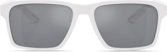 Prada logo-print square-frame sunglasses - men - Acetate - 58 - White