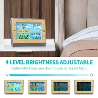 Infinite Estaci&oacute;n Meteorol&oacute;gica Inal&aacute;mbrica Con Reloj: Estaci&oacute;n Meteorol&oacute;gica Inteligente Con Pantalla Led A Color De 6 Pulgadas (ajustable), Higr&oacute;metro Y Term