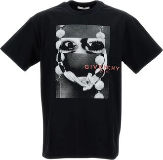 Givenchy Cotton Stamp Print T-shirt - Heren - T-shirts - Zwart - M - Katoen - Tops
