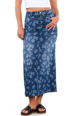 HINT OF BLU Floral Denim Maxi Skirt at Nordstrom, Size 30