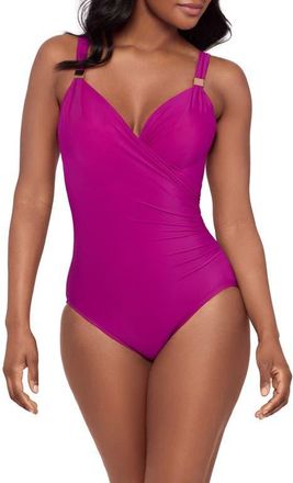 Miraclesuit Razzle Dazzle Siren One-Piece Swimsuit in Framboise Pink at Nordstrom, Size 16