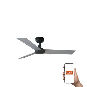 Netlighting Cruiser Small 3 Blade Ceiling Fan Black Aluminium Smart in Grey