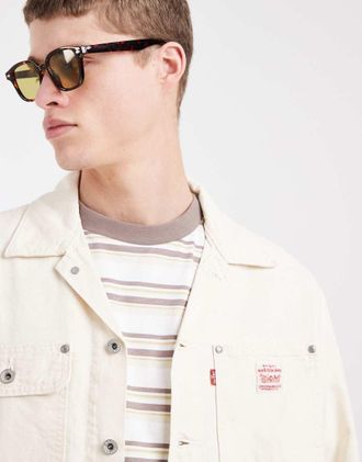 Levi's Workwear Sunrise - Giacca trucker unisex in denim &eacute;cru-Bianco