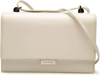Saint Laurent Pre-owned Vintage Crossbody Bag - Dames - Vintage Schoudertas - Wit - ONE Size - Leer - Vintage