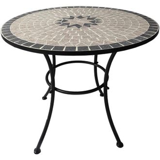 Aurora LIF - Tavolo decoro mosaico aurora &oslash; cm 80 x h.70