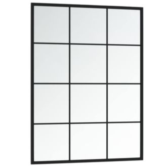 Berkfield Home Wall Mirrors 3 pcs Black 80x60 cm Metal