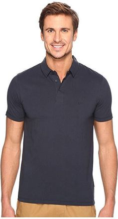 Volcom Wowzer Polo Mens Short Sleeve Knit Navy 1 : 2XL, Cotton/Polyester