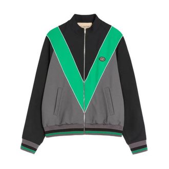 Valentino Zip-up sweatshirt met VLogo-patch - Heren - Sweatshirts & Hoodies - Veelkleurig - Maat: S Katoen