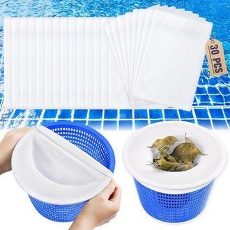 OEM Ulisem 30 Unidades De Calcetines Para Skimmer De Piscina, Calcetines Reutilizables Para Filtro De Piscina, Calcetines Para Skimmer De Piscina, Accesor