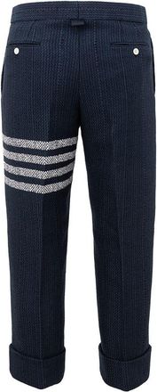 Thom Browne Mens Blue Marabou Casual Pants