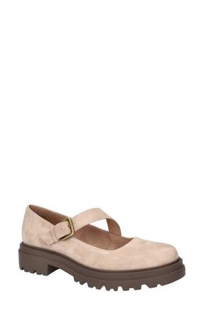 Bella Vita Quincy Mary Jane Flat in Almond Kidsuede Leather at Nordstrom, Size 8.5