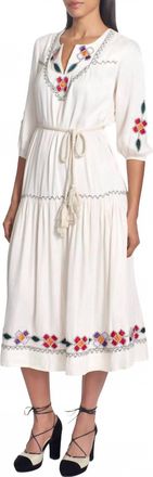 Corey Lynn Calter Frida Midi Dress In Parchment