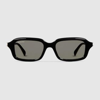 Gucci Rectangular Frame Sunglasses, Black