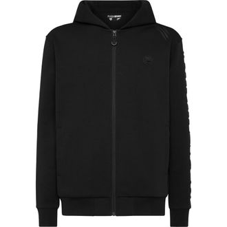 Plein Sport Embossed Hoodie Sweatjacket Men in Black at Nordstrom, Size Xxx-Large Eu