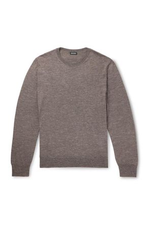 Ermenegildo Zegna Mulberry Silk, Cashmere and Linen-Blend Sweater