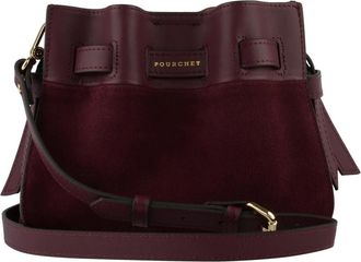 Pourchet Crossbody Bucket Bag - Dames - Schoudertassen - Rood - ONE Size - Leer - Tassen