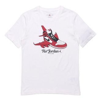 Nike Jordan Air Jordan Chicago White Red Basketball Printing Short Sleeve CN3597-100
