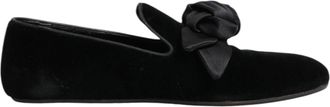 Dolce & Gabbana Black Suede Cotton Rose Slip On Loafers Mens Shoes