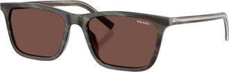 Prada PR D19S Zonnebril - Heren - Accessoires - Bruin - Maat: 55 MM