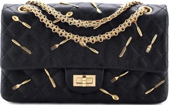 Chanel Brasserie Charms Reissue 2.55 Flap Bag Quilted Calfskin 225 shoulder bag - Nero