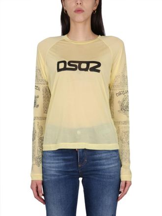 Dsquared2 Semi-Sheer Long-Sleeved T-Shirt