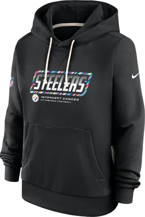 Nike Pittsburgh Steelers Crucial Catch Standard Issue Nike Womens Dri-FIT NFL Pullover Hoodie in Black | 03C300AZUS-F9R