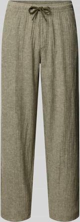 Redefined Rebel Hose aus Leinen-Baumwoll-Mix mit elastischem Bund in Hellgruen, Gr&ouml;&szlig;e XXL