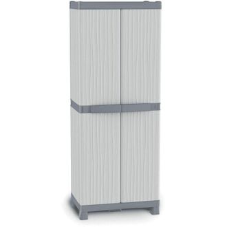 Terry Terry - Armario Resina Con 4 Estantes Gris Wave 181,8 X 70 X 43,8 Cm
