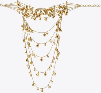 Tory Burch Womens Convertible Bell Necklace, One Size