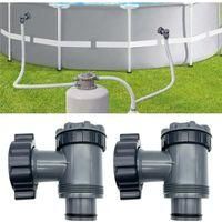 OEM V&aacute;lvula De Entrada/salida Compatible Con Bombas De Filtro Para Piscinas Elevadas Coleman, Intex Y Bestway, Repuestos Para Bombas De Piscina, Para Mang