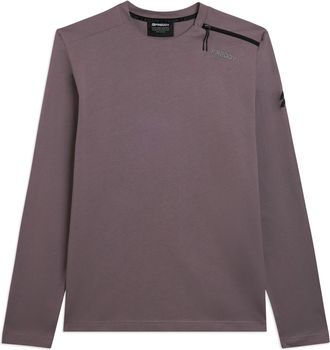 Freddy T-shirt manica lunga in jersey stretch con zip decorativa