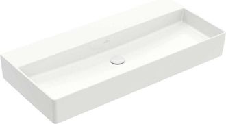 Villeroy & Boch Memento 2.0, Lavabos De Pared, 1000 X 470 Mm, Rectangular, Modelo De Suelo, Para Dos Grifos De Un Solo Orificio, Orificios Para Grifer&iacute;a Perforados, S