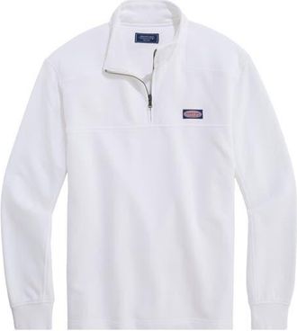 Vineyard Vines Surf Quarter Zip Sweatshirt in White Cap at Nordstrom, Size Xx-Large