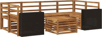 vidaXL Conjunto De Sof&aacute;s De Exterior 7 Uds. Natural Vidaxl