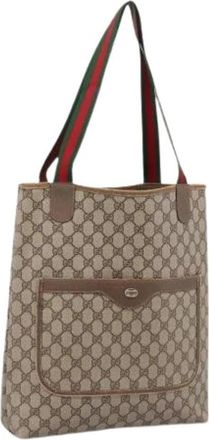 Gucci Pre-owned Vintage Tote Bag - Dames - Vintage Shopper - Beige - ONE Size - Leer - Vintage