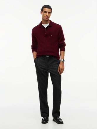 Tommy Hilfiger Mens Heathered Straight Chino - Black - 32W x 32L