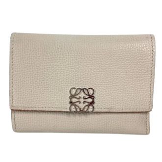 Loewe Pre-owned Coin Purse - Dames - Pre-owned - Beige - Maat: ONE Size Leer