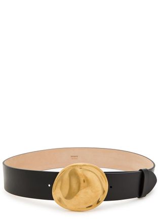Khaite Keefe Leather Belt - Black - 90 (UK 14 / XL)
