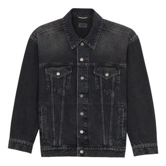 Saint Laurent Jassen, Dames, Zwart, S, Denim, Denim Jassen