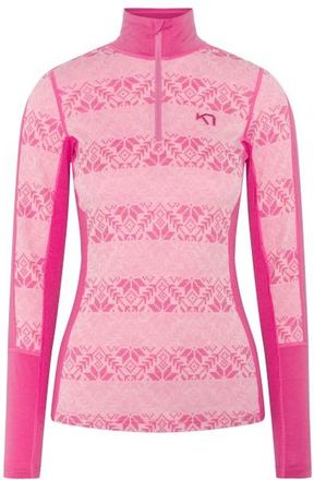 Kari Traa Anna Half Zip Merinounterwäsche für Damen | rosa