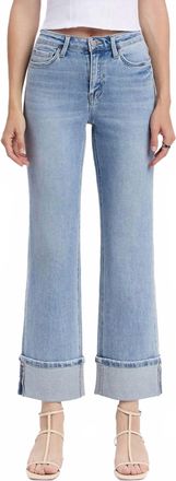 Flying Monkey High Rise Cuffed Jeans In Elan